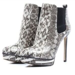 Michael Kors Genuine Snakeskin Platform Booties